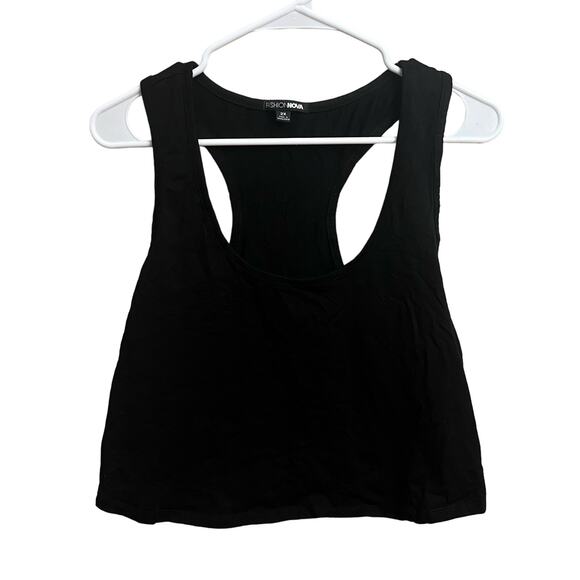 Fashion Nova Kendra Crop Top Black Racerback Plus Size 2X Womens Trendy Casual - Picture 2 of 10